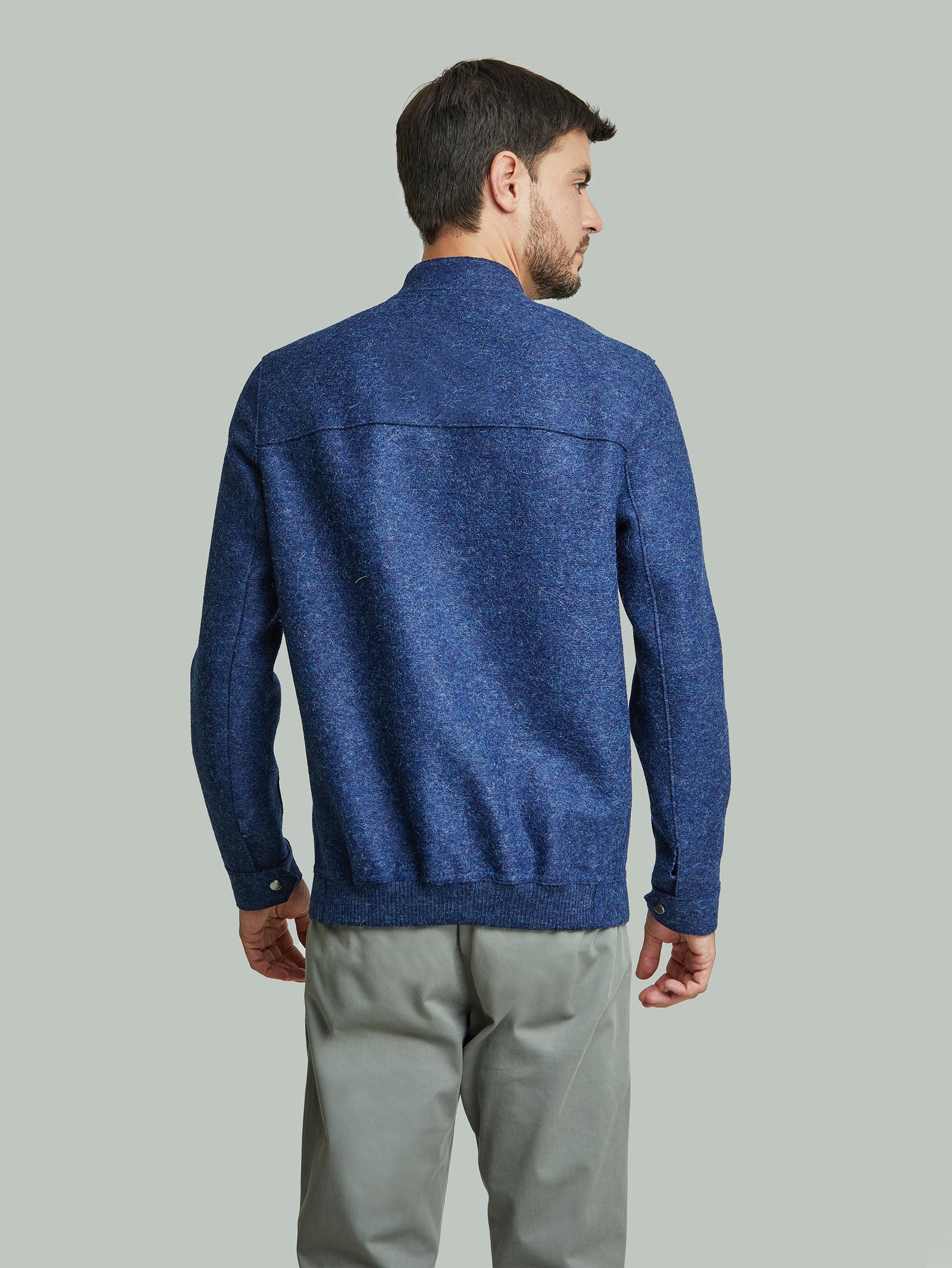 Ysmael Alpaca Jacket in Blue