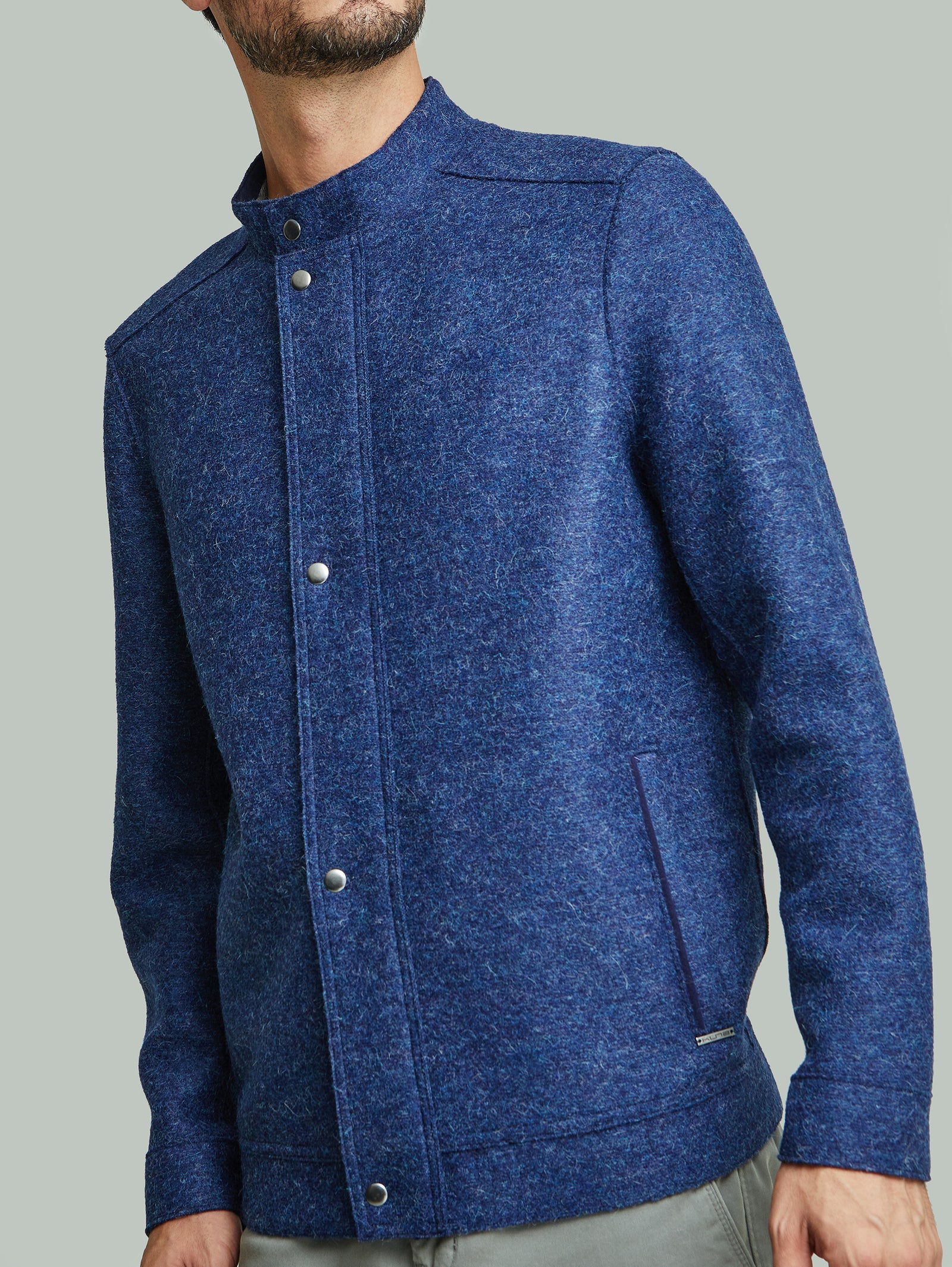 Ysmael Alpaca Jacket in Blue