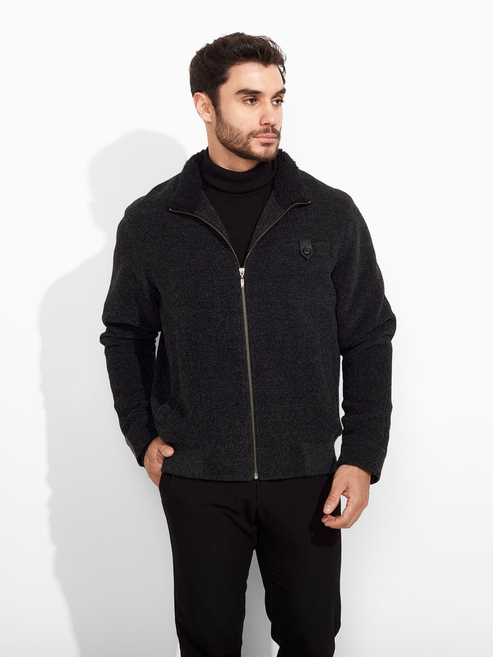 Casaca Zultan De Lana Color Gris
