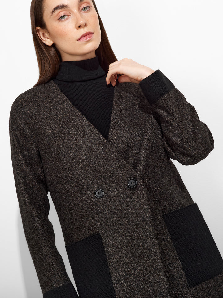 Abrigo Zeyad De Lana Y Baby Alpaca Color Gris