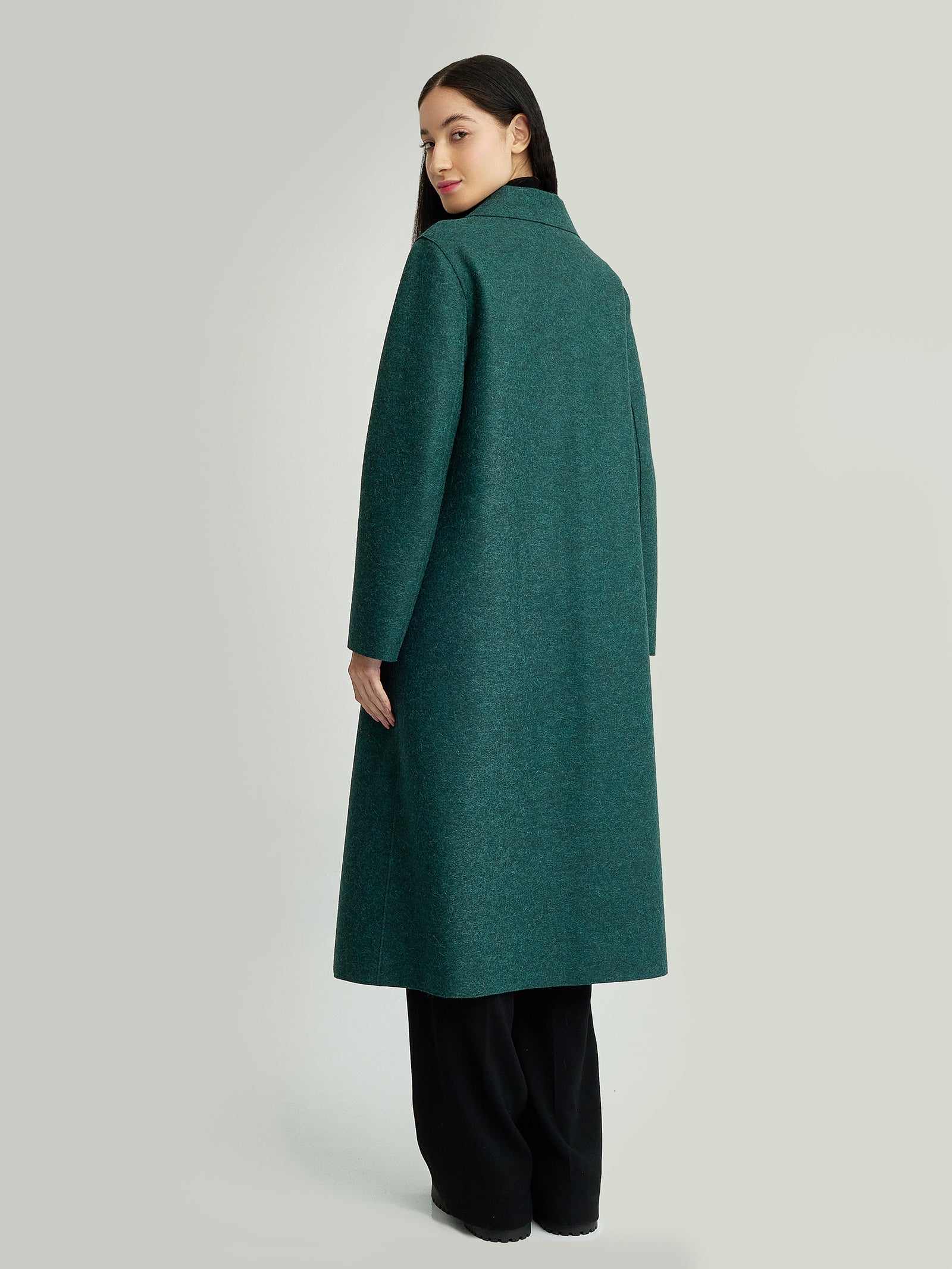 Yamay Alpaca Coat in Green