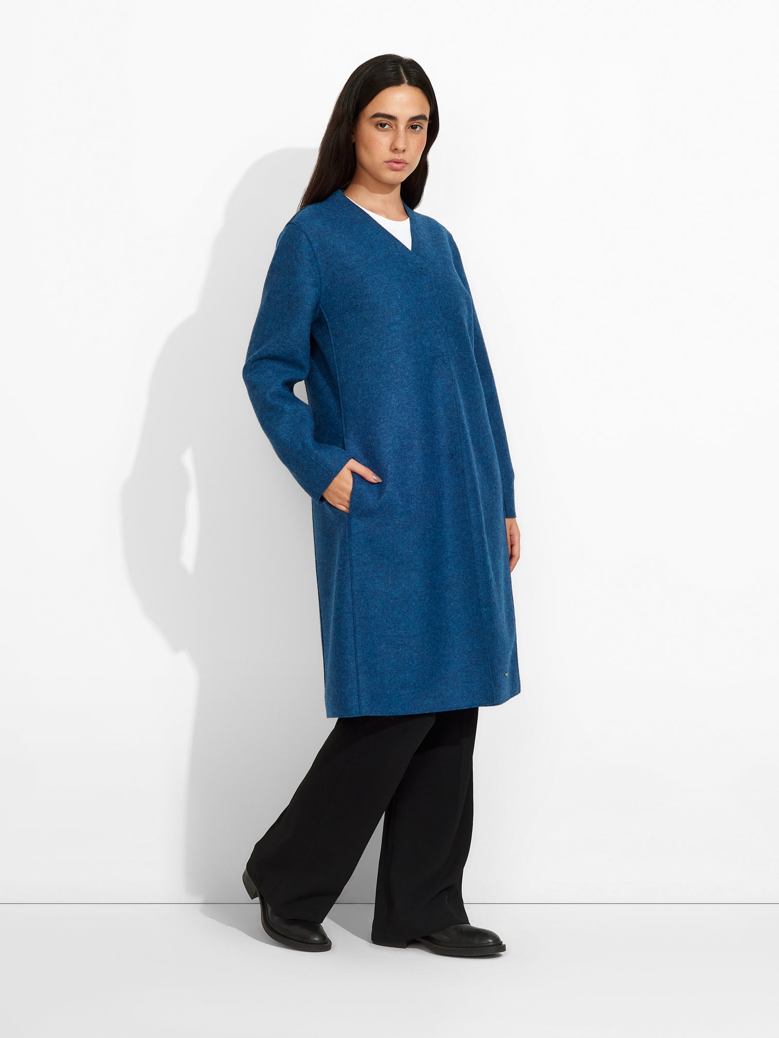 Zumi Blue Alpaca Coat