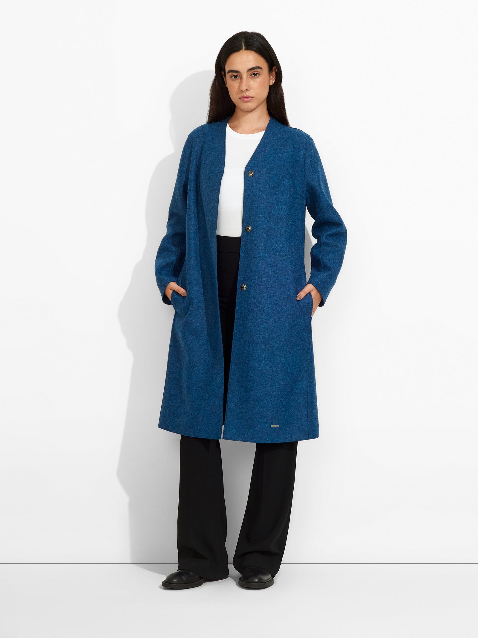 Zumi Blue Alpaca Coat