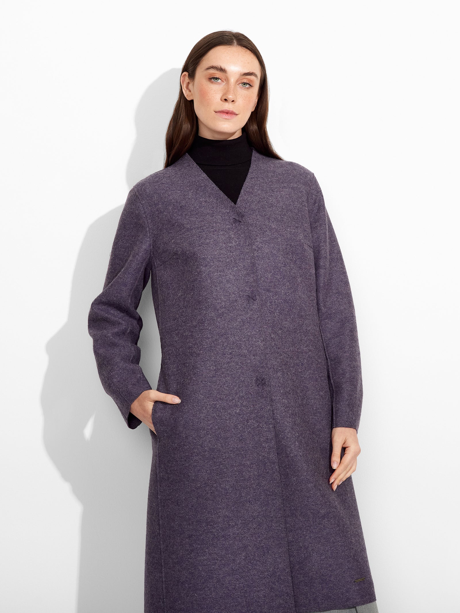 Abrigo Zumi De Alpaca Color Morado