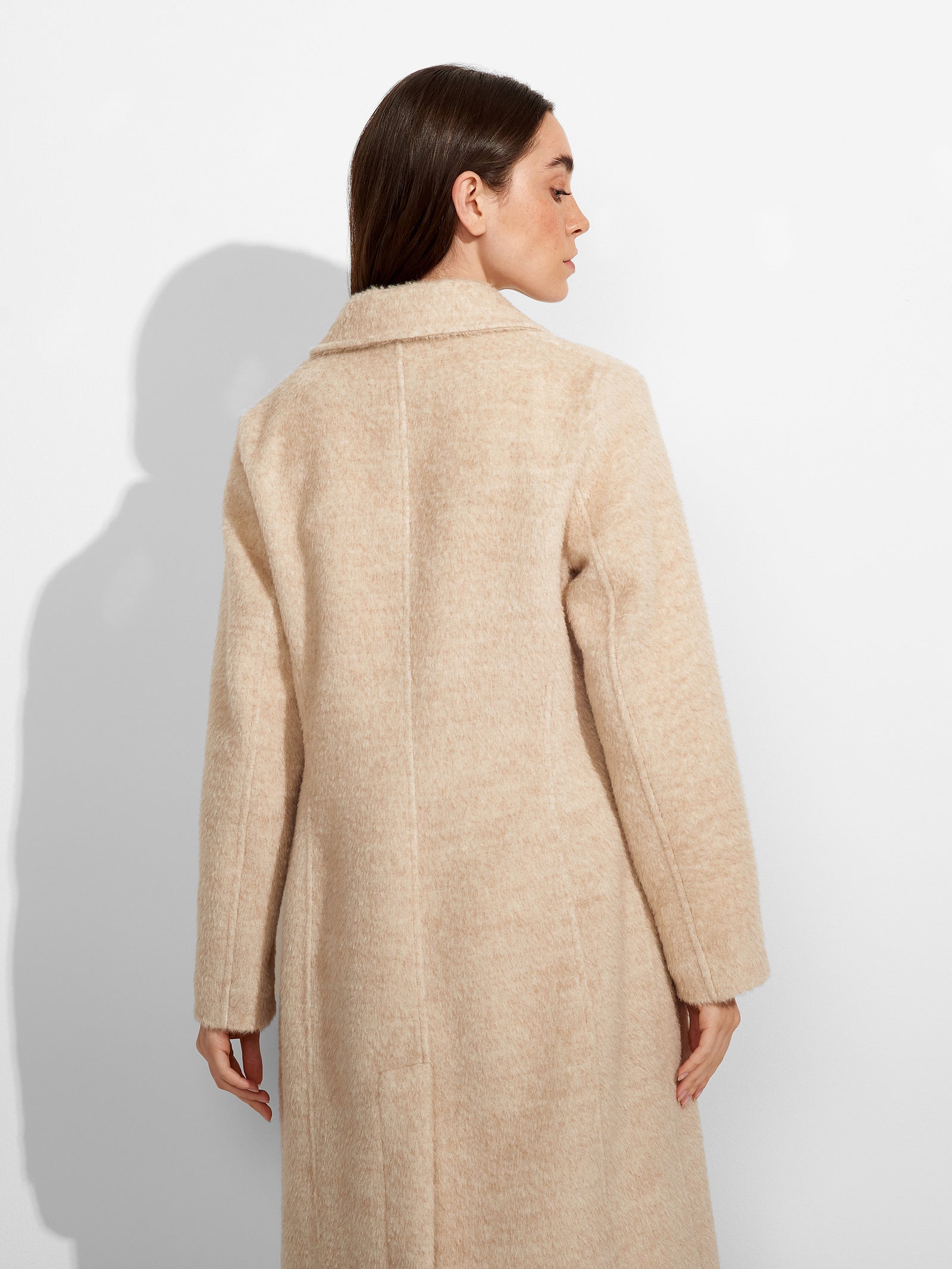 Abrigo Zen De Lana Color Beige