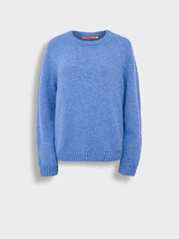 Women's Arequipa Blue Sweater Baby Alpaca Color Blue