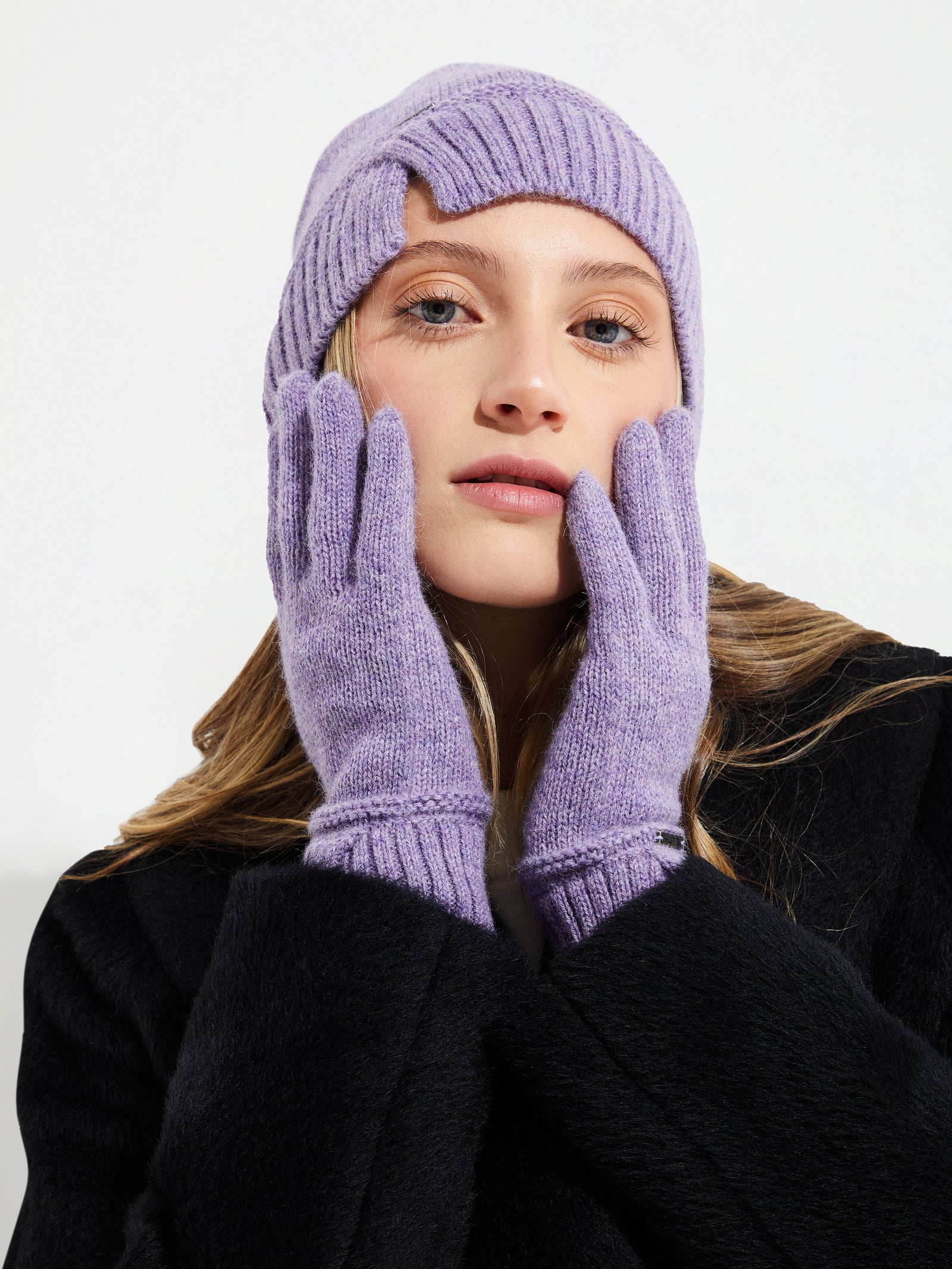 Guantes Yrma De Baby Alpaca Color Morado
