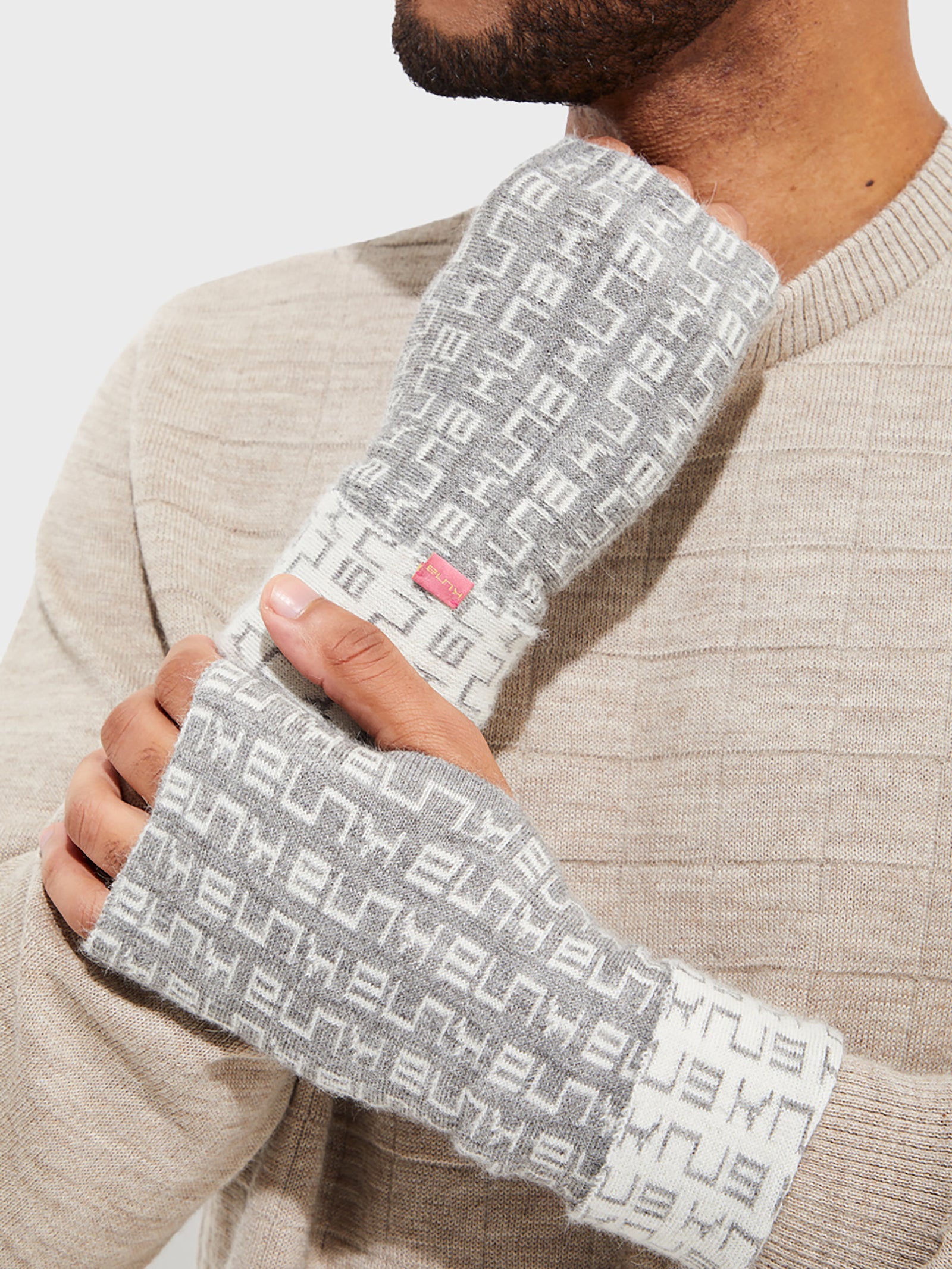 Guantes Yarita De Baby Alpaca Color Gris