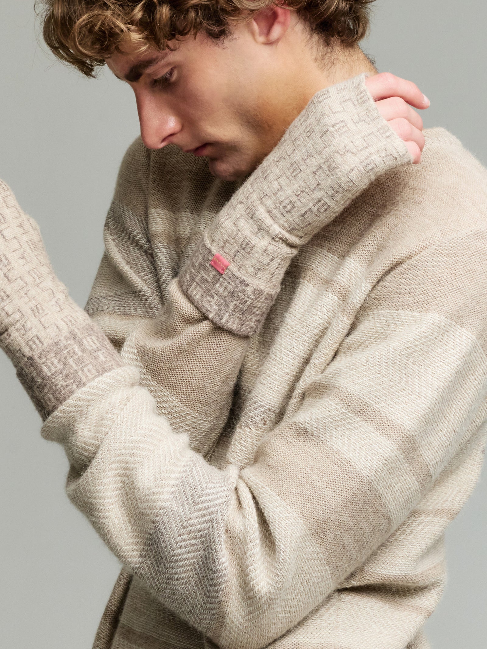 Beige Baby Alpaca Yarita Gloves