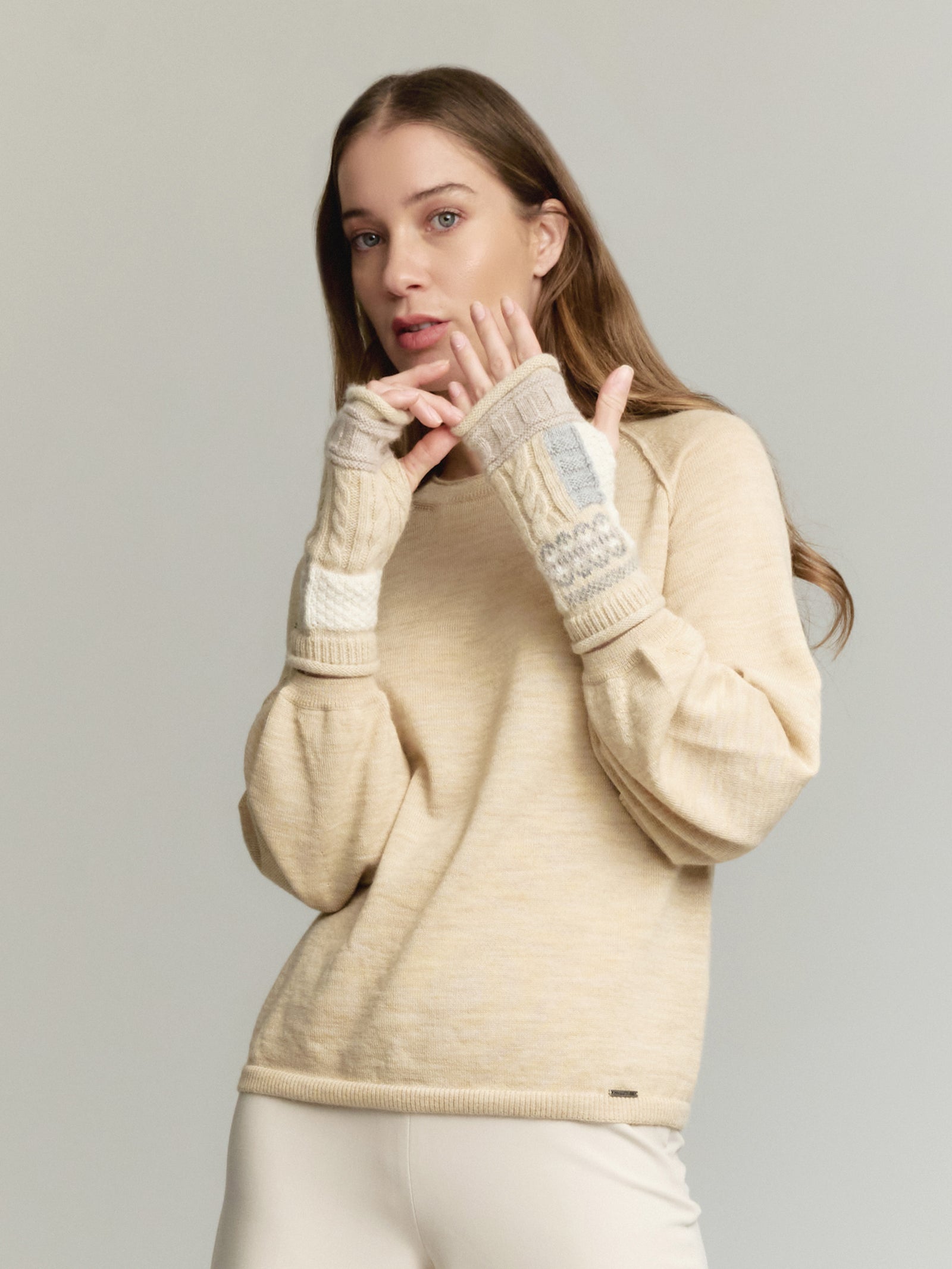 Guantes Yourself De Baby Alpaca Color Beige