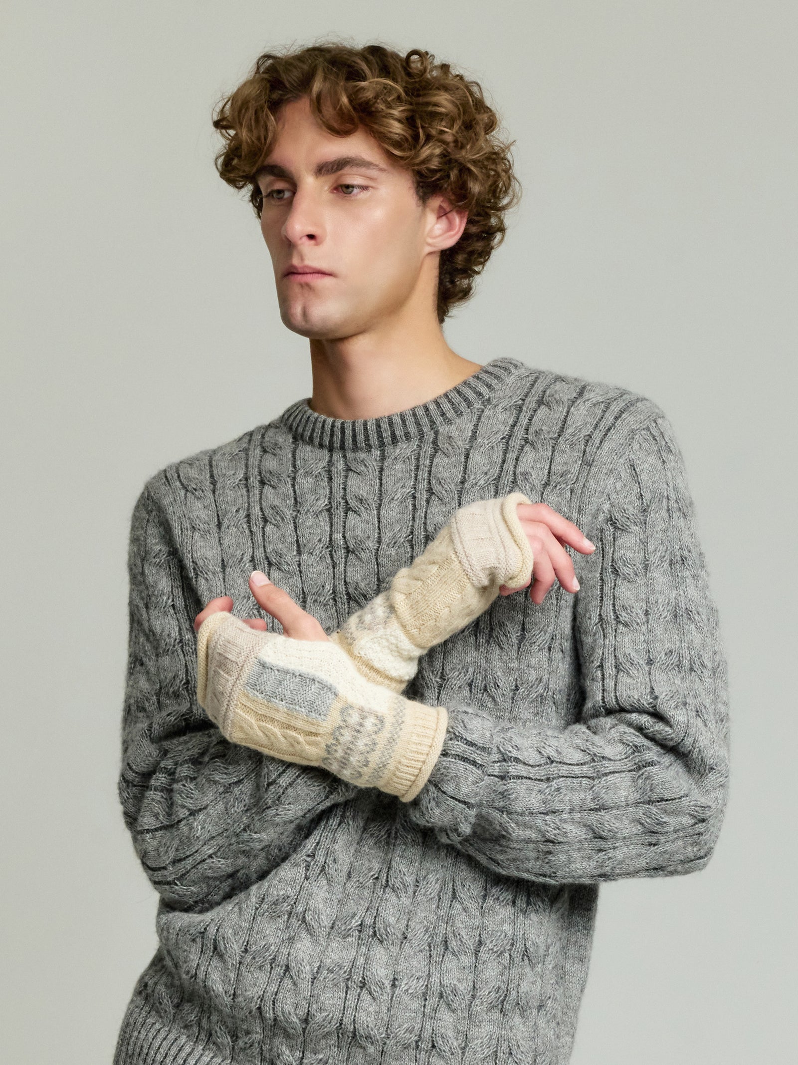 Guantes Yourself De Baby Alpaca Color Beige