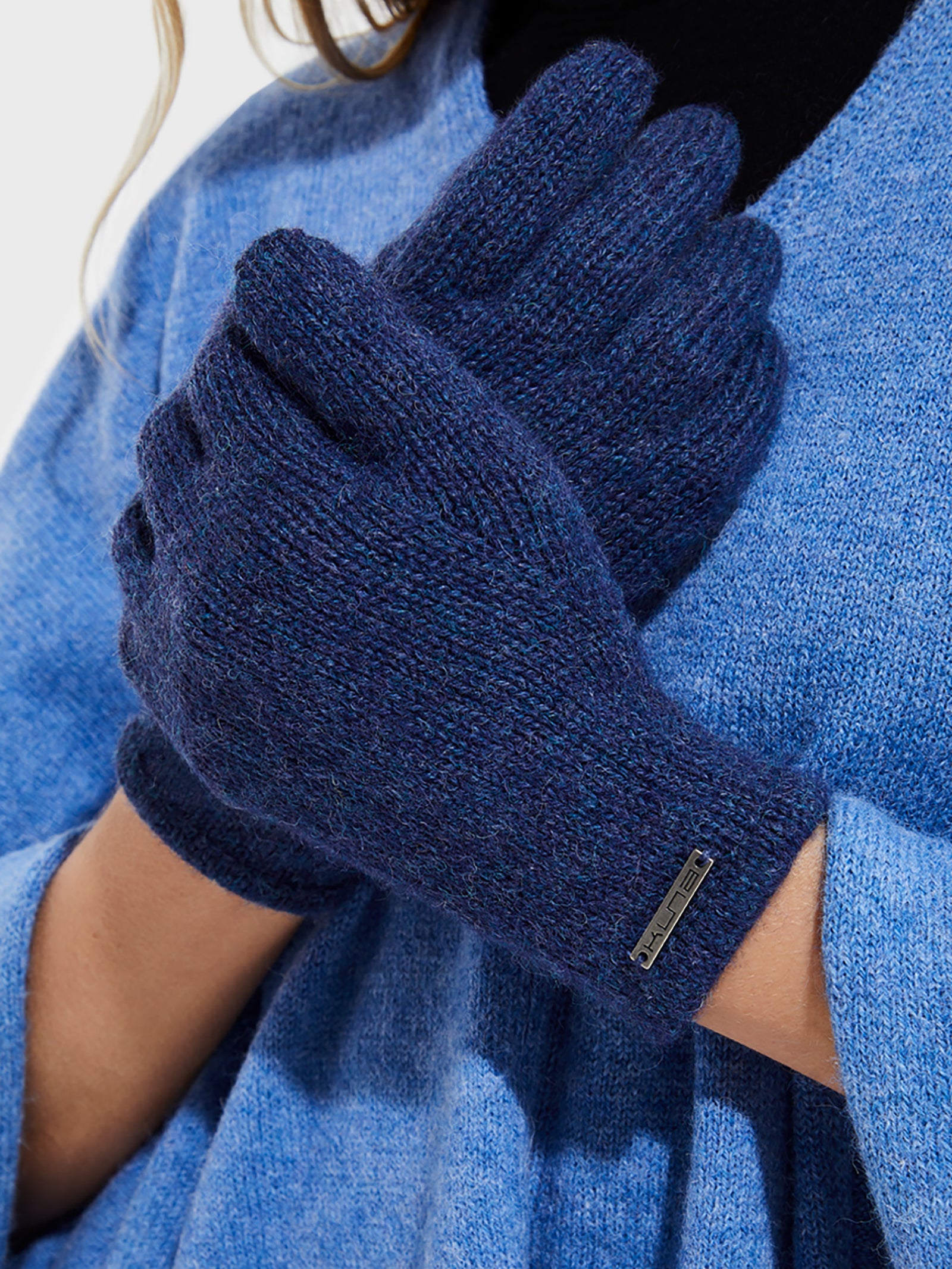 Paolo Baby Alpaca Blue Gloves