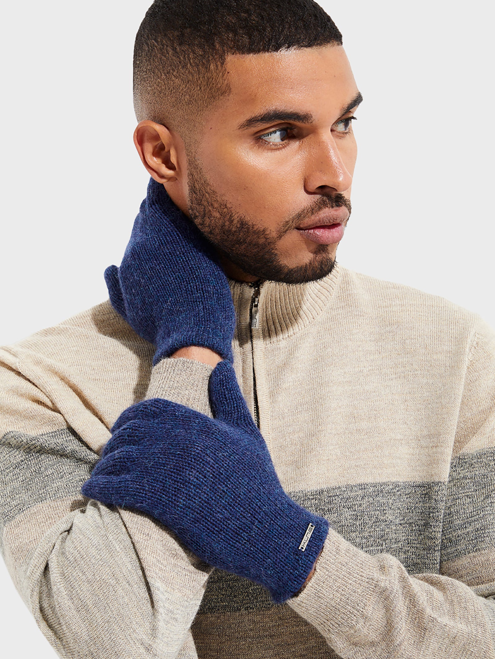 Paolo Baby Alpaca Blue Gloves