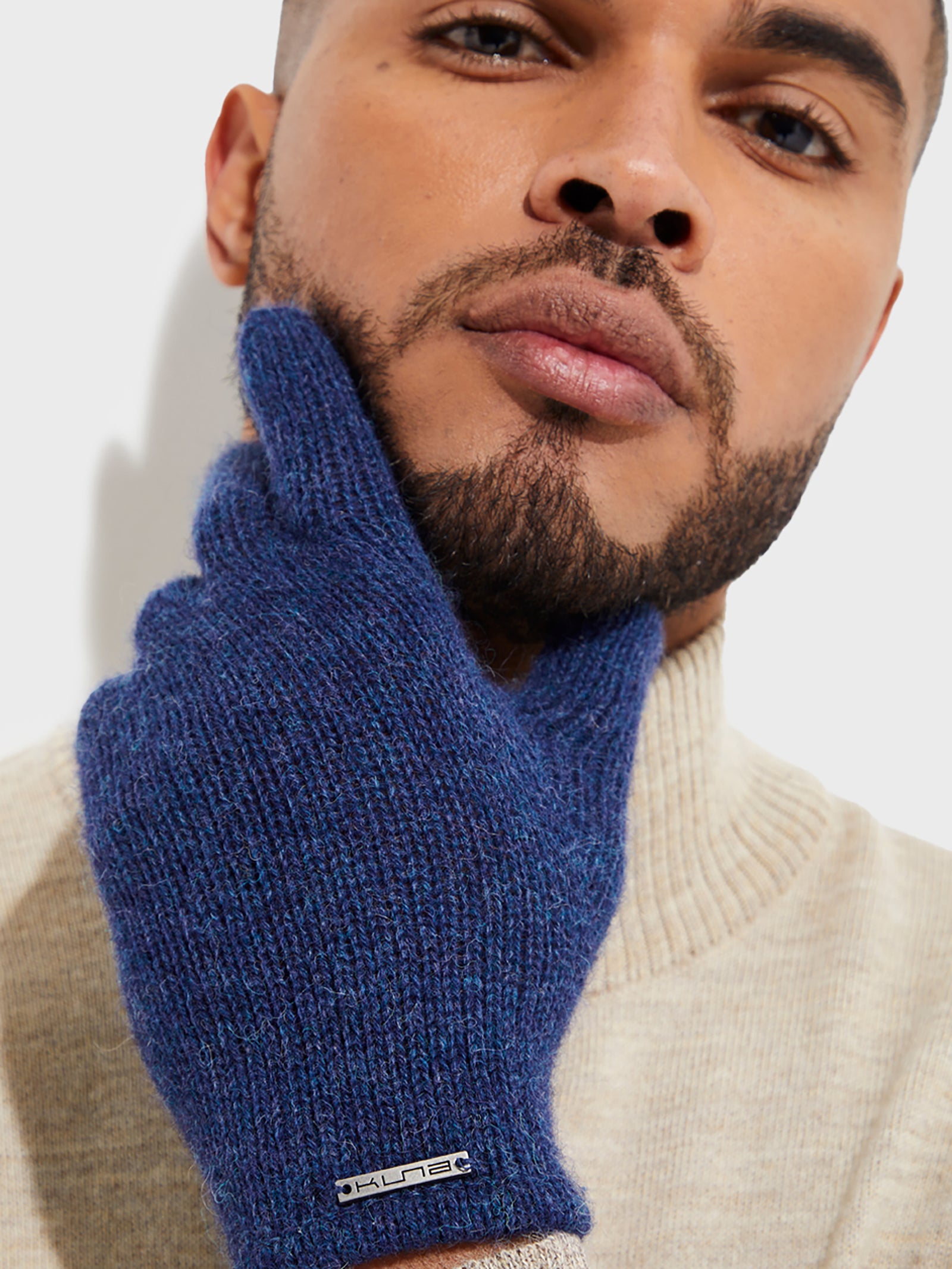 Paolo Baby Alpaca Blue Gloves