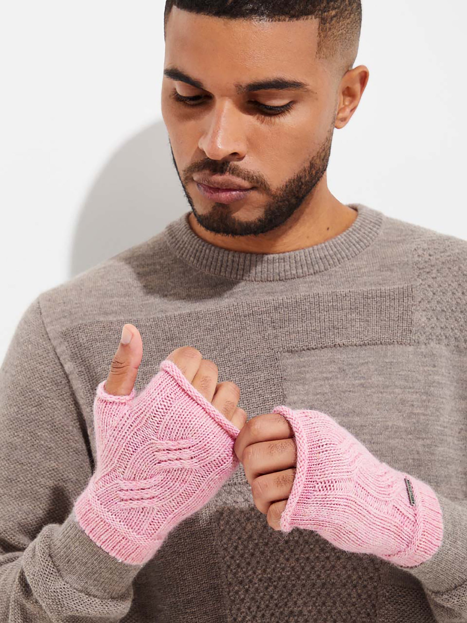Guantes Rita De Baby Alpaca Color Rosado