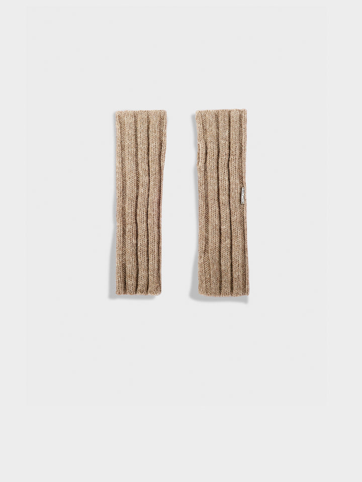 Guantes Zephir De Baby Alpaca Color Marrón