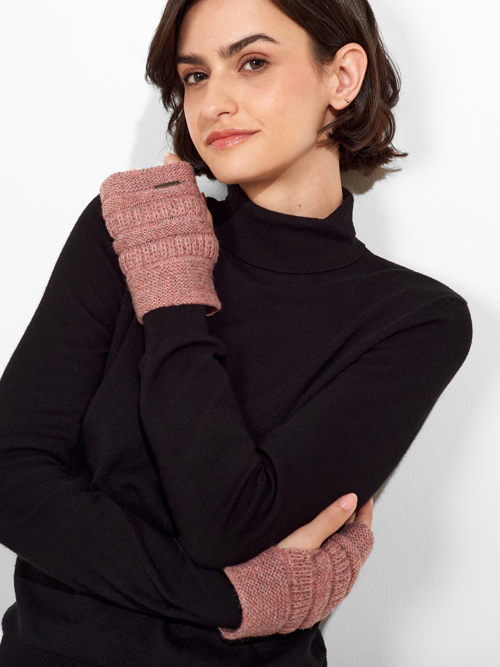 Guantes Zada De Baby Alpaca Color Rosado