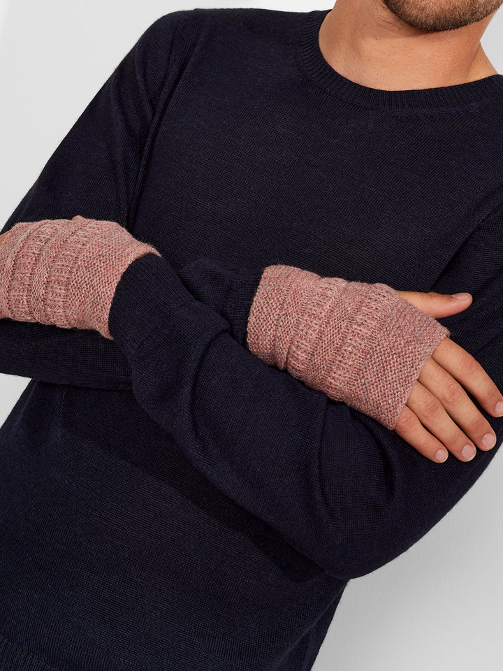 Guantes Zada De Baby Alpaca Color Rosado