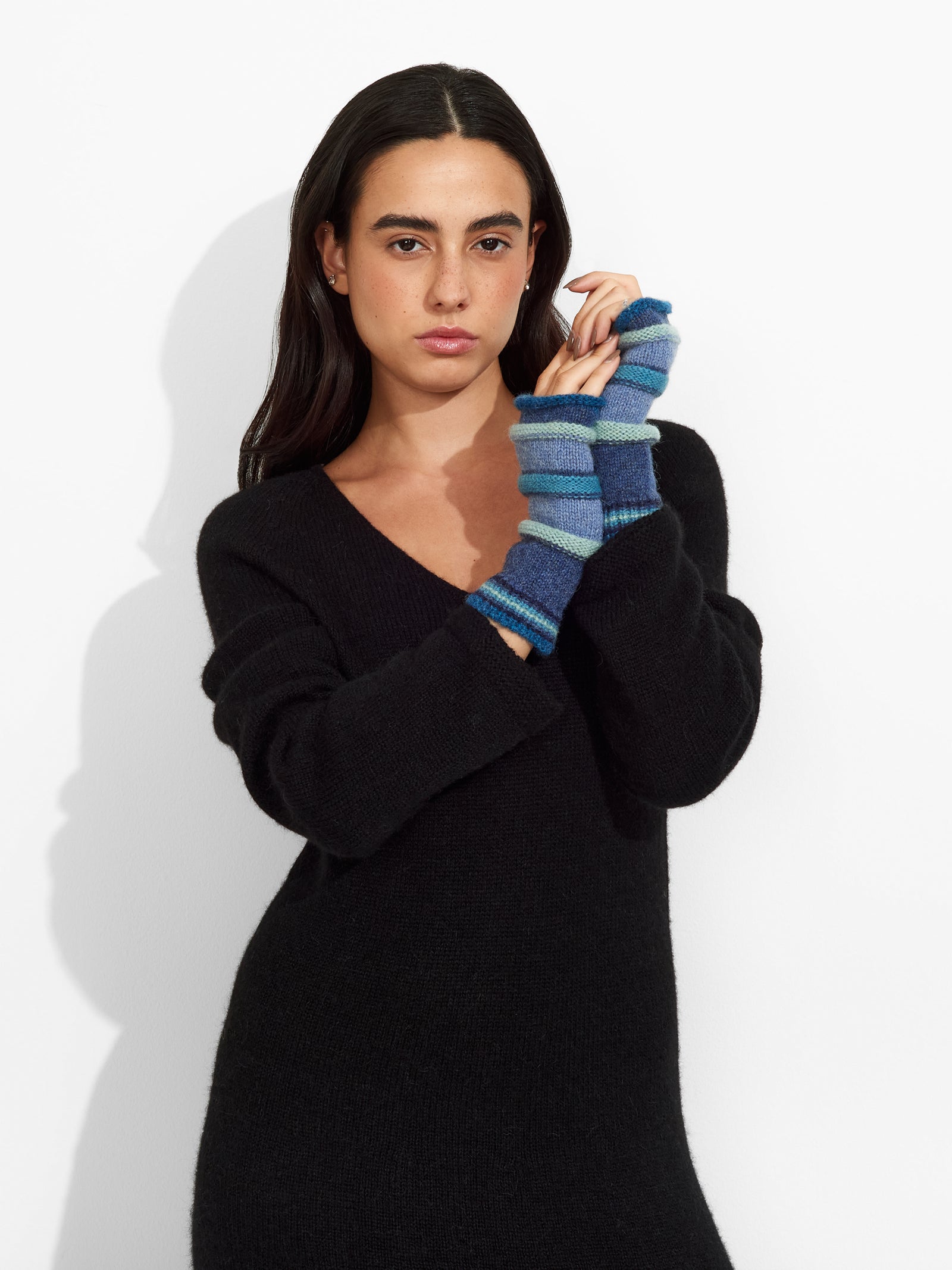 Zanni Baby Alpaca Gloves, Blue