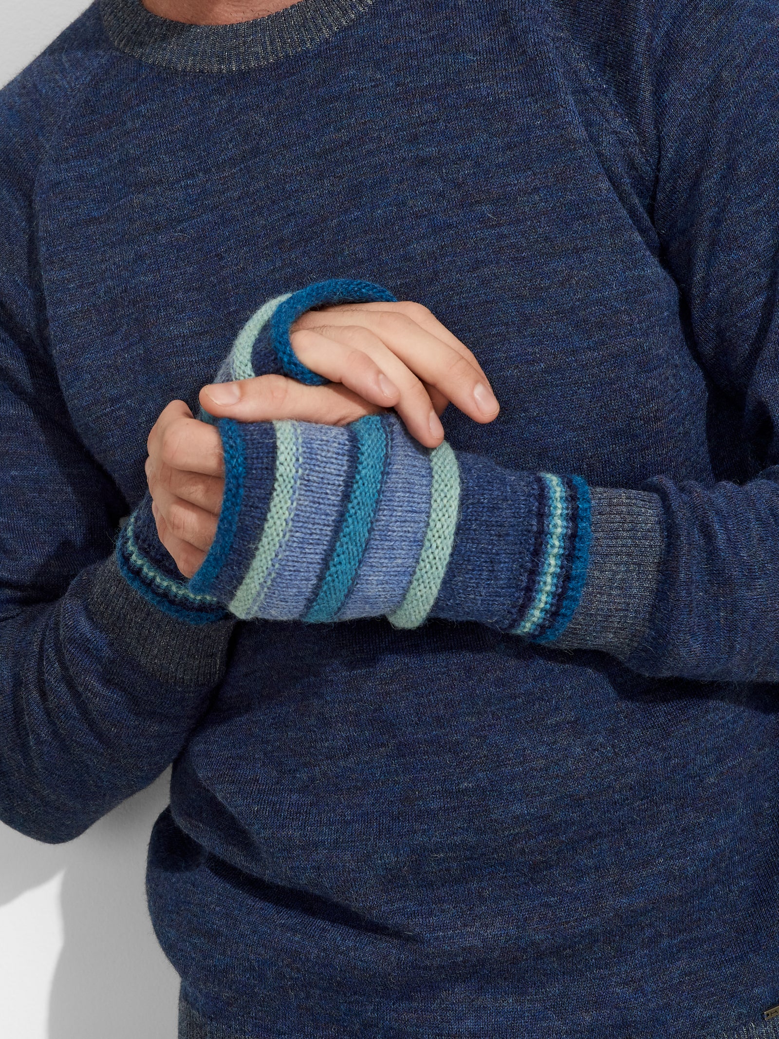 Zanni Baby Alpaca Gloves, Blue
