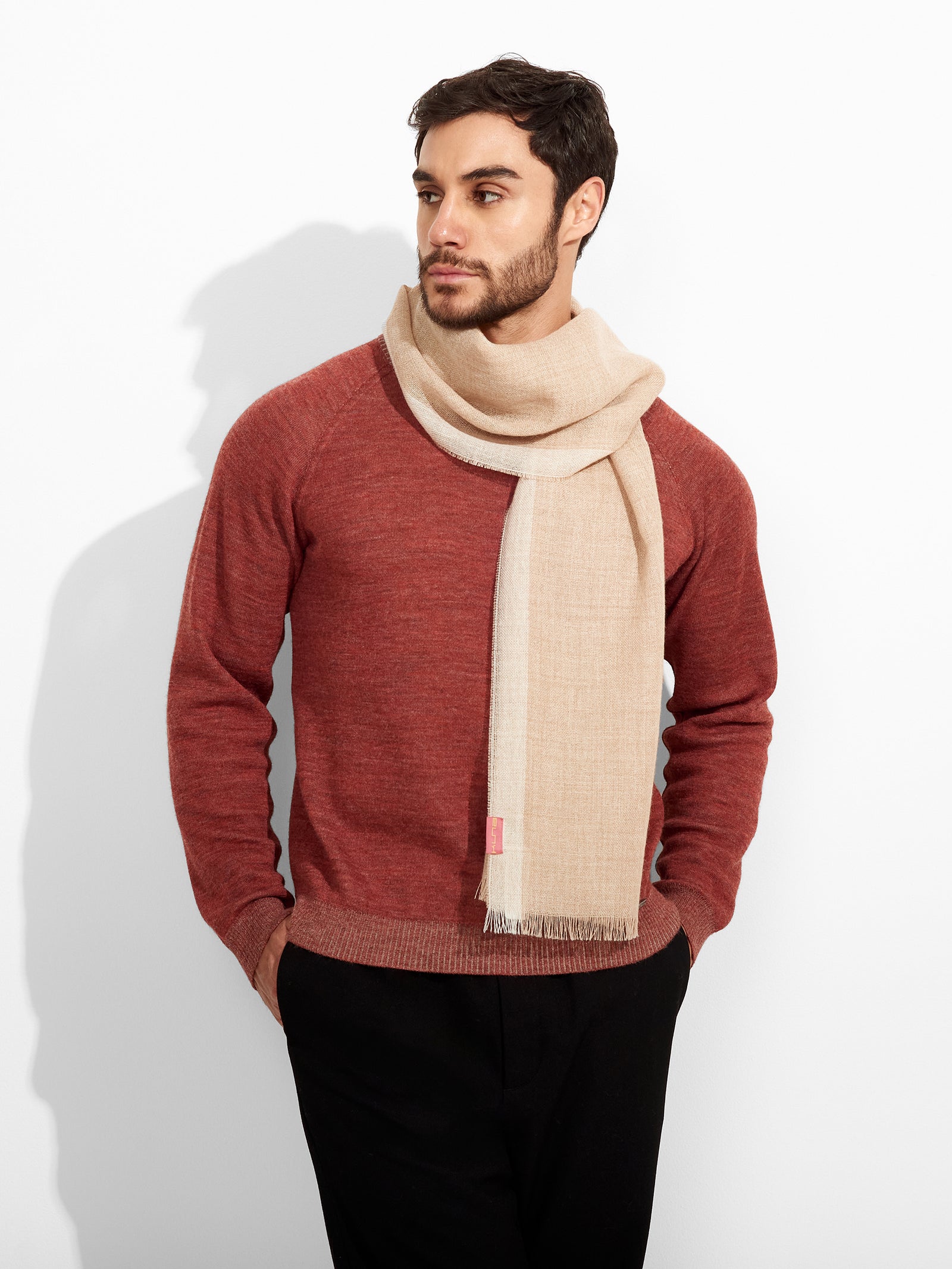 Estola Rum De Baby Alpaca Color Beige
