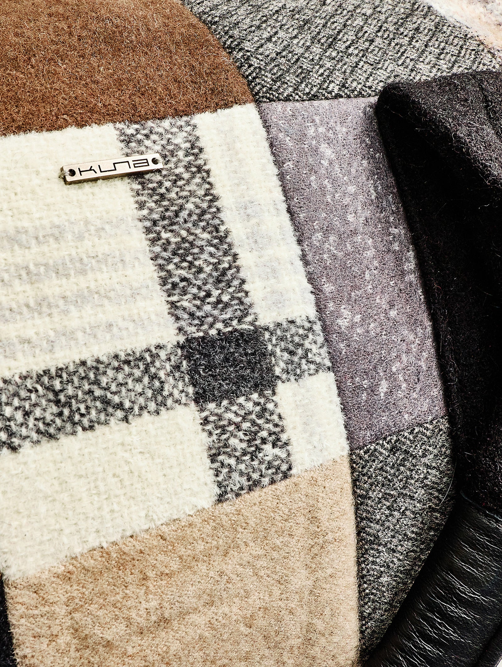 Alpaca Patchwork Briefcase Black