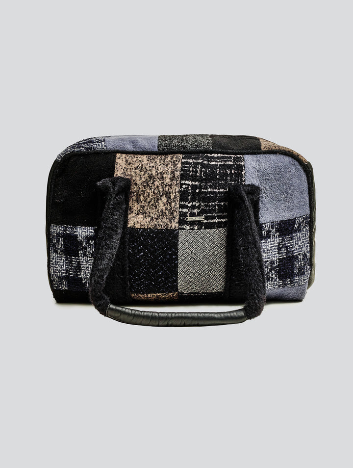 Bolso Bolso Mediano Patchwork De Alpaca Color Negro