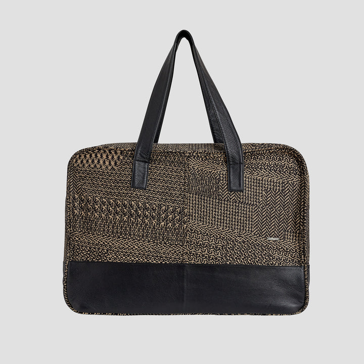 Bolso Maletin Tokio De Lana Color Negro