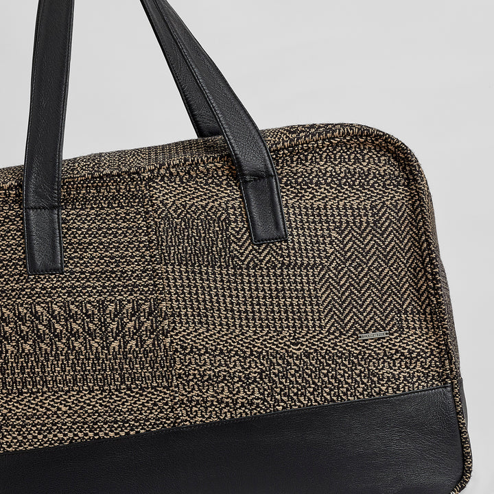 Bolso Maletin Tokio De Lana Color Negro