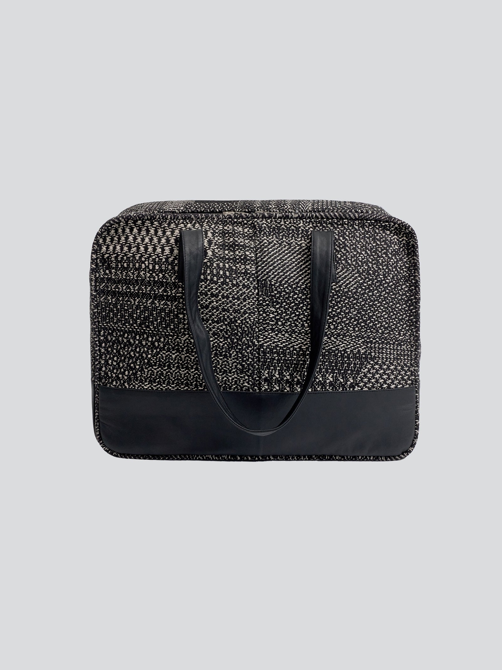 Bolso Maletin Tokio De Lana Color Negro