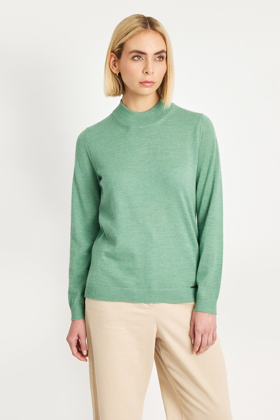 Anahi Sweater Baby Alpaca Color Basil