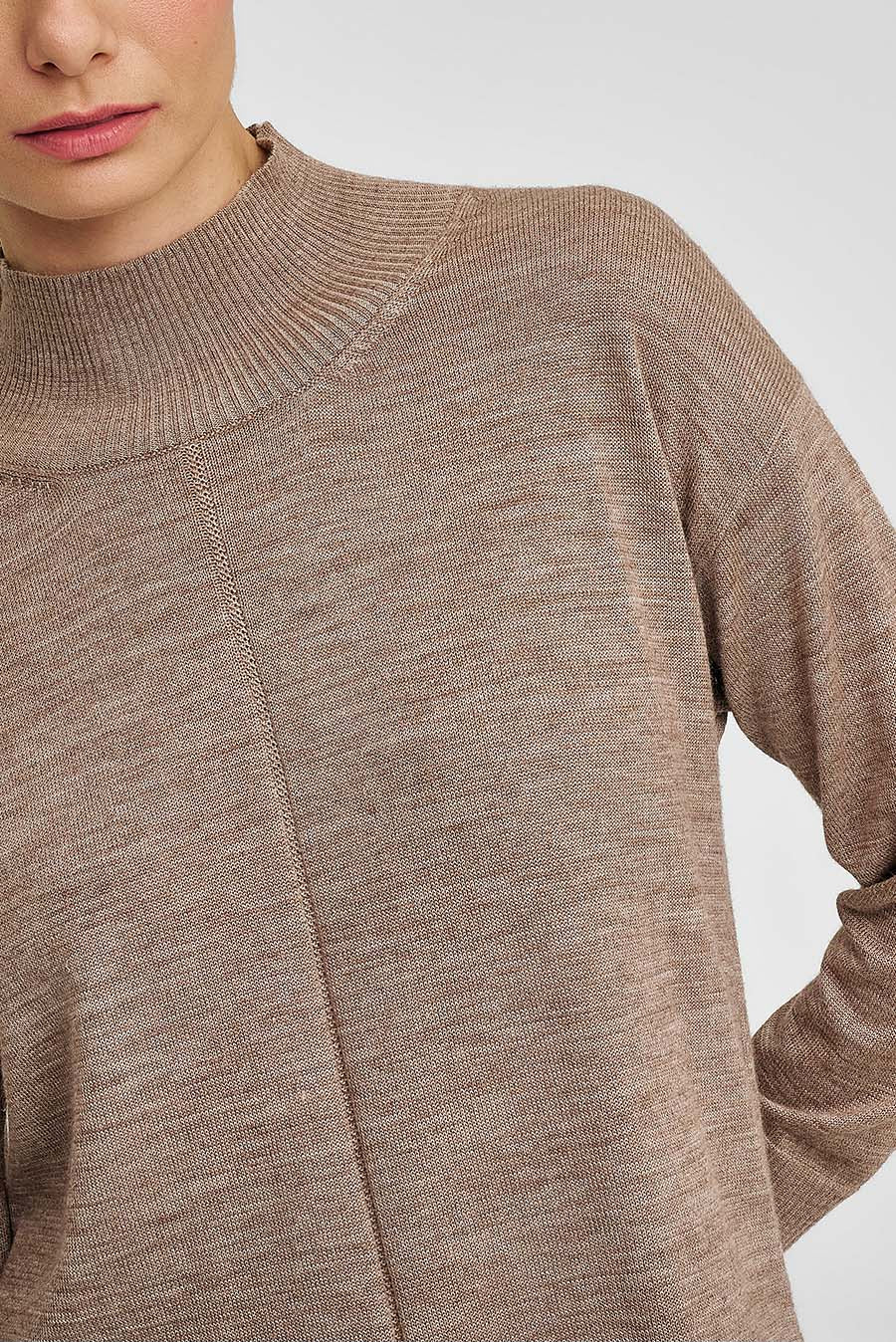 Suéter Workout De Baby Alpaca Color Antilope