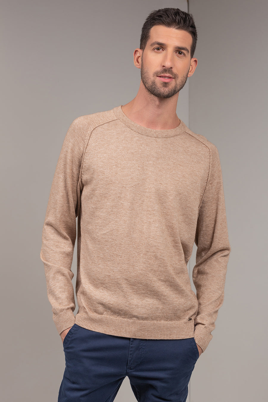 SUÉTER UBLOT DE ALGODÓN ORGÁNICO COLOR BEIGE