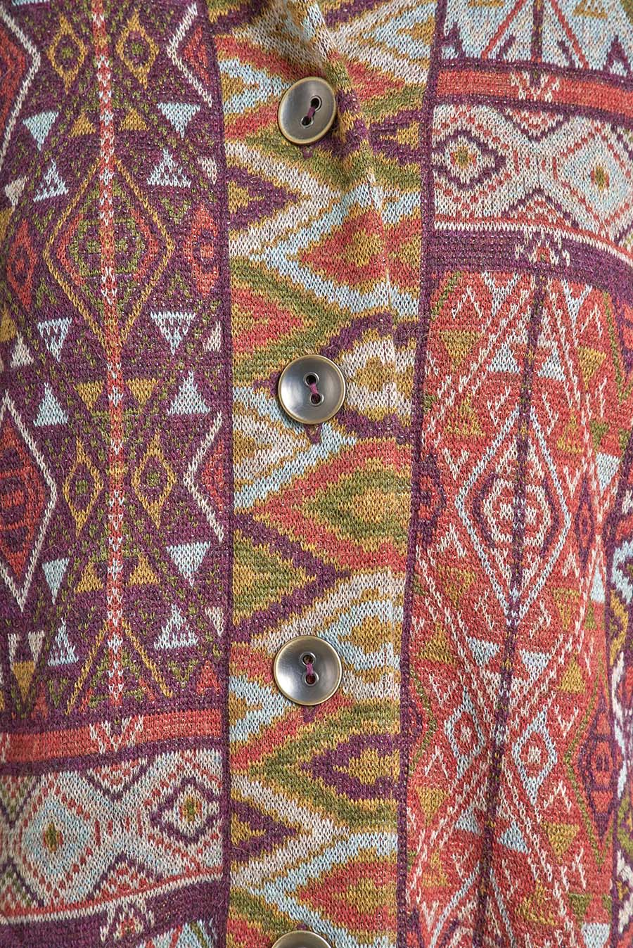 Cardigan Valle De Baby Alpaca Color Vendimia