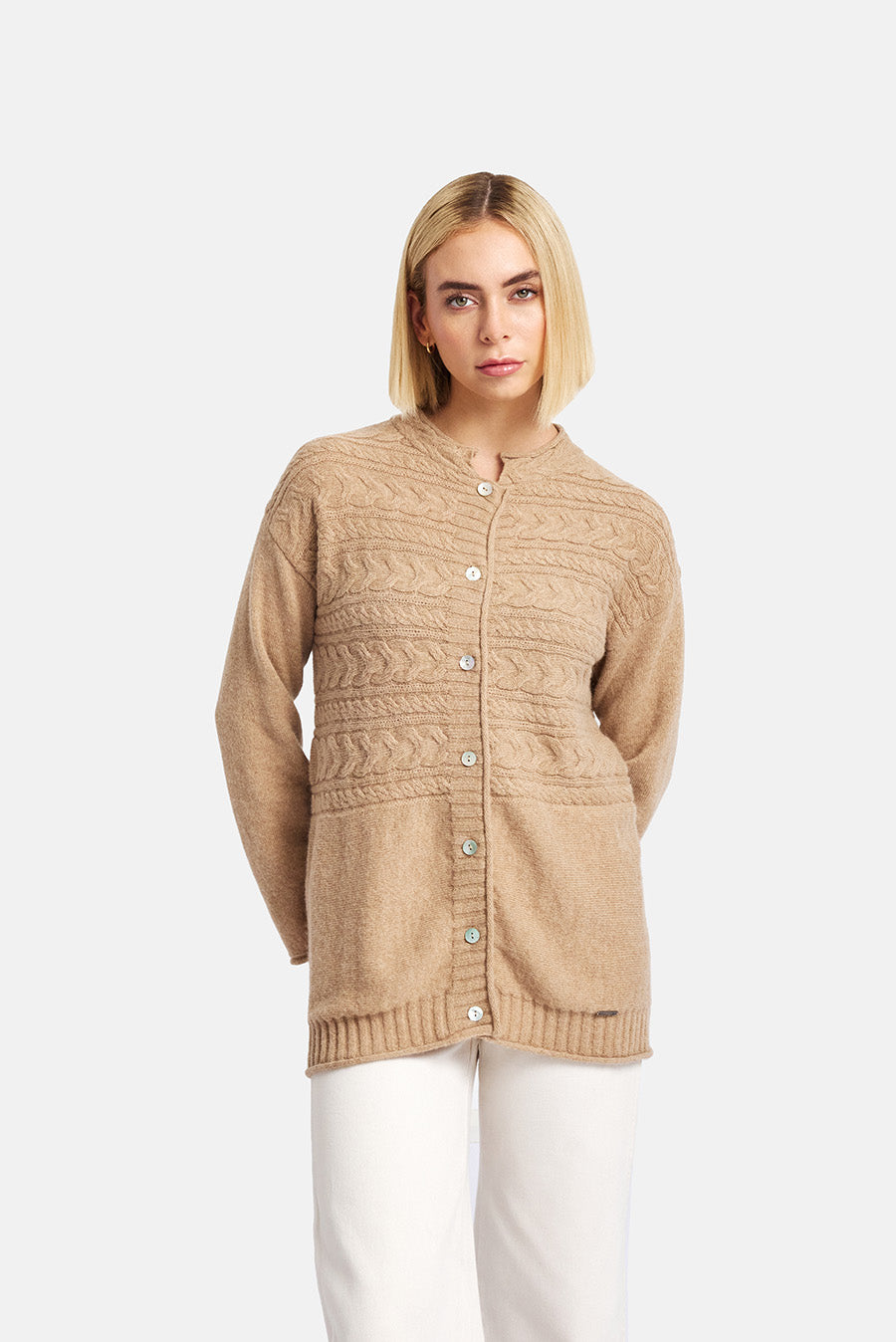 Cárdigan Winter De Baby Alpaca Color Chanterelle