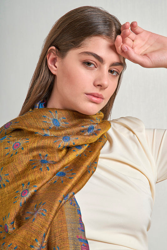 Estola Nazca - 35 De Royal Alpaca & Seda Color Morado