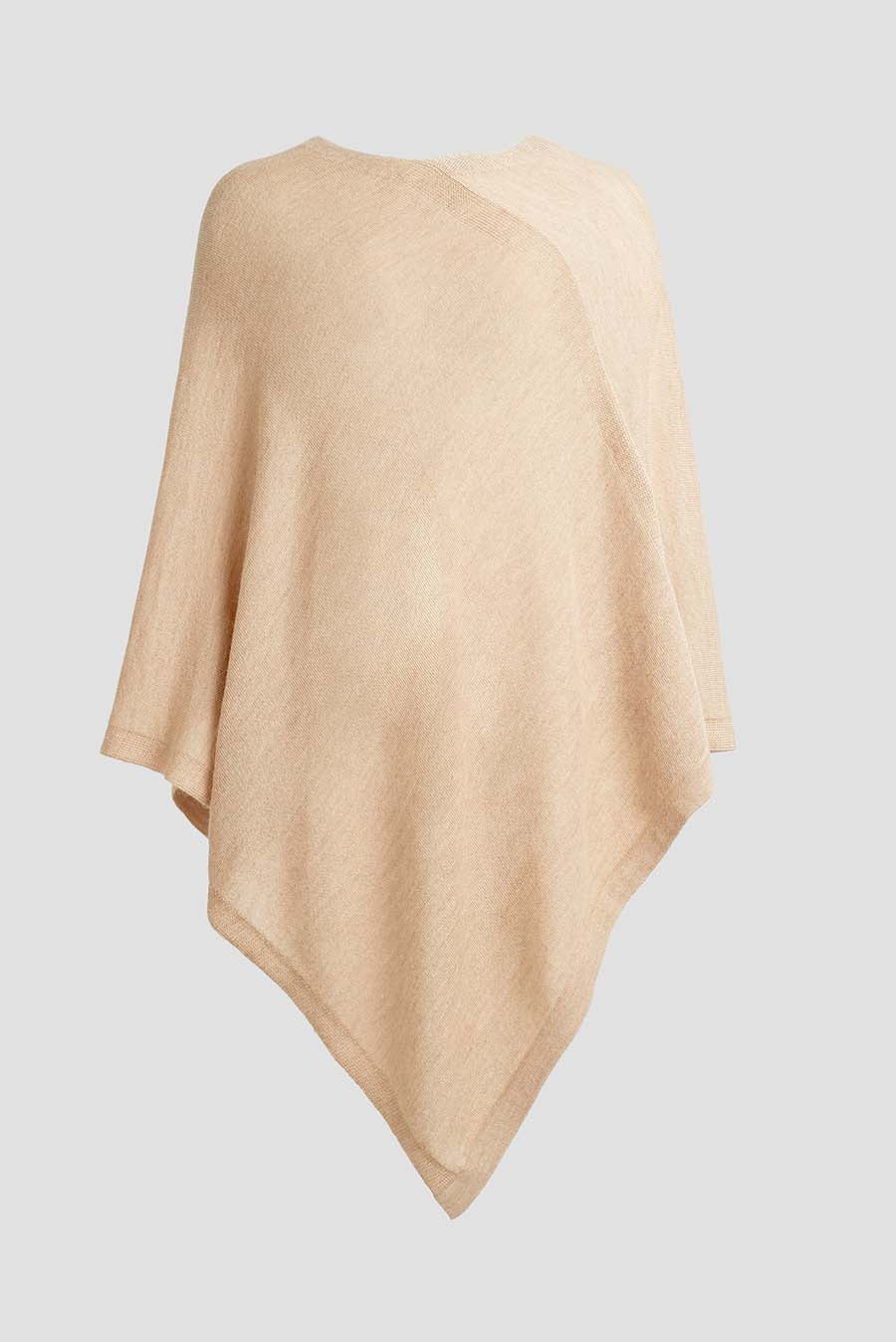 Poncho Almendra De Baby Alpaca Color Nomad