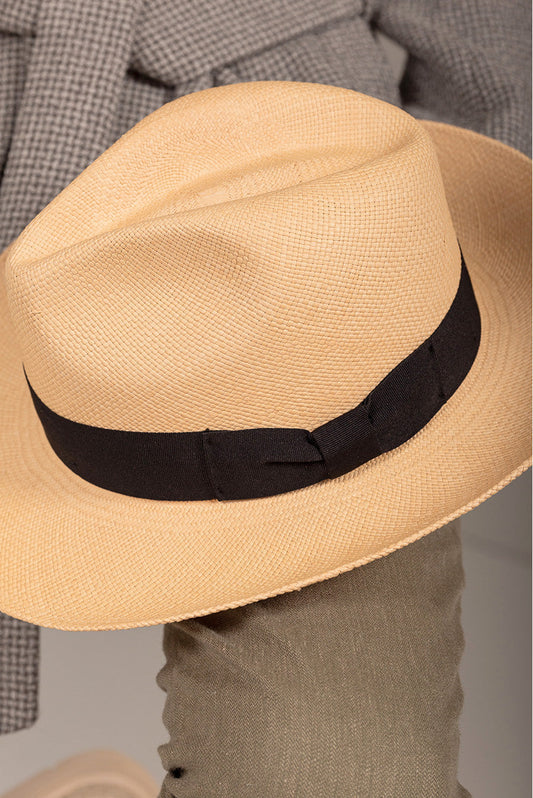 Sombrero Classic Panama De Toquilla Color Beige