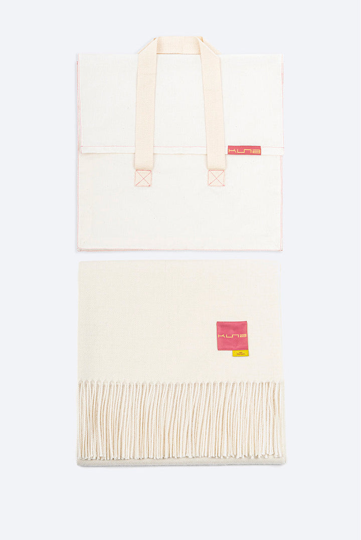 Manta Jet De Baby Alpaca Color Ecru