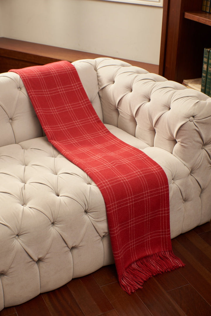 Manta Jetlag De Baby Alpaca Color Rojo