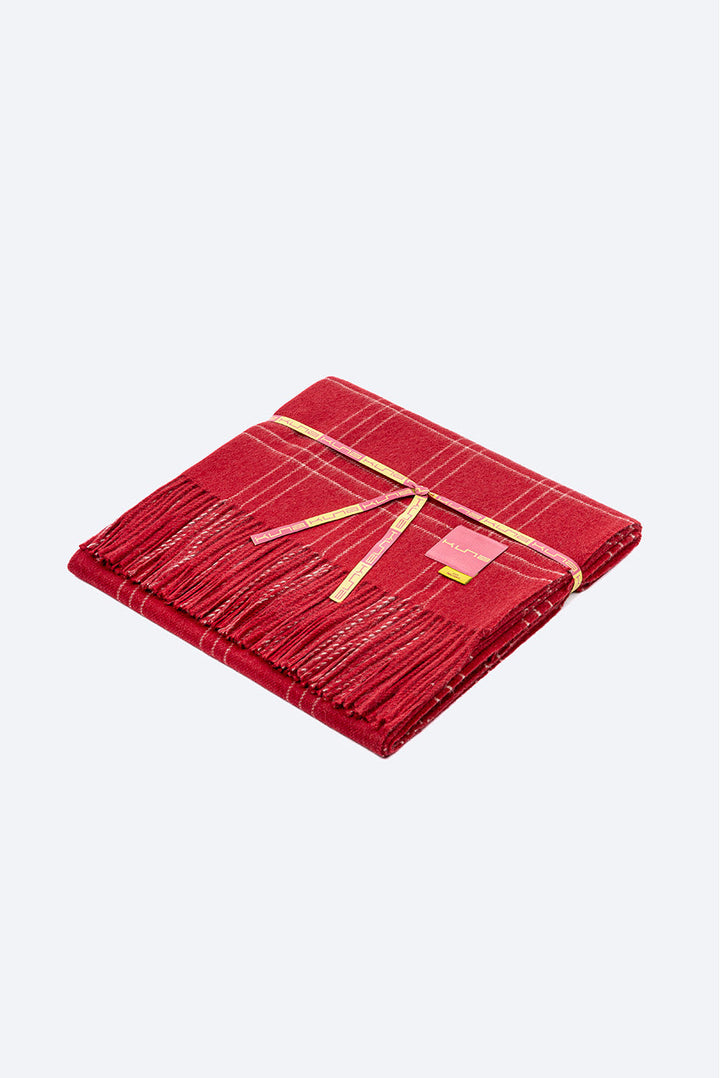 Manta Jetlag De Baby Alpaca Color Rojo