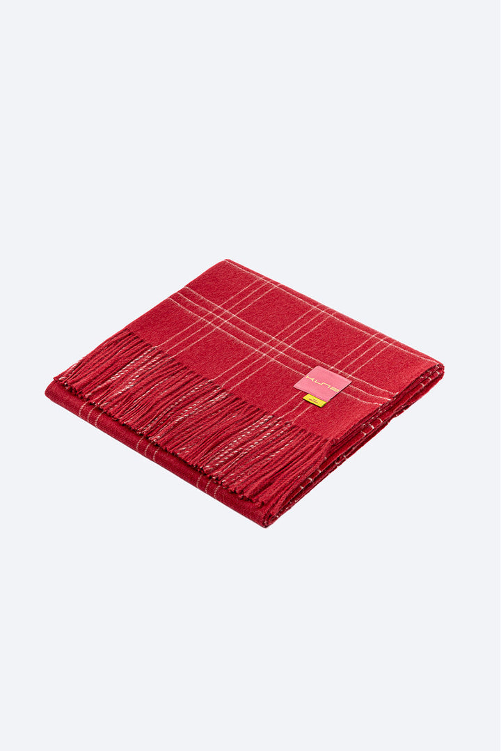 Manta Jetlag De Baby Alpaca Color Rojo