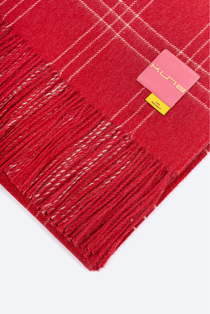 Manta Jetlag De Baby Alpaca Color Rojo