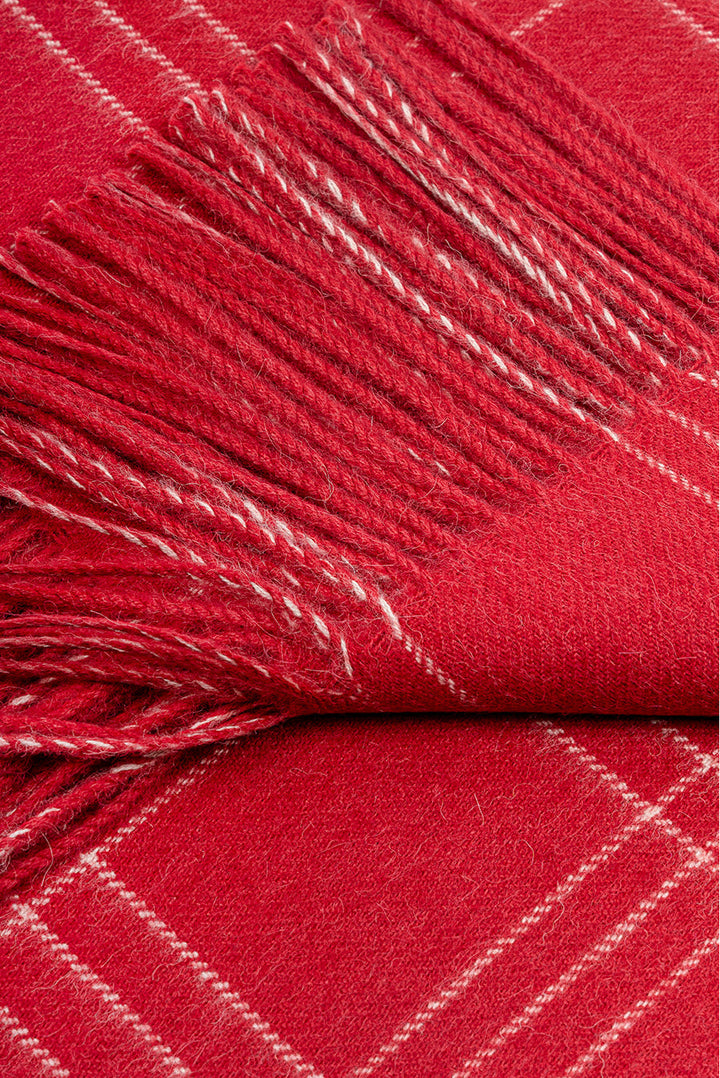 Manta Jetlag De Baby Alpaca Color Rojo