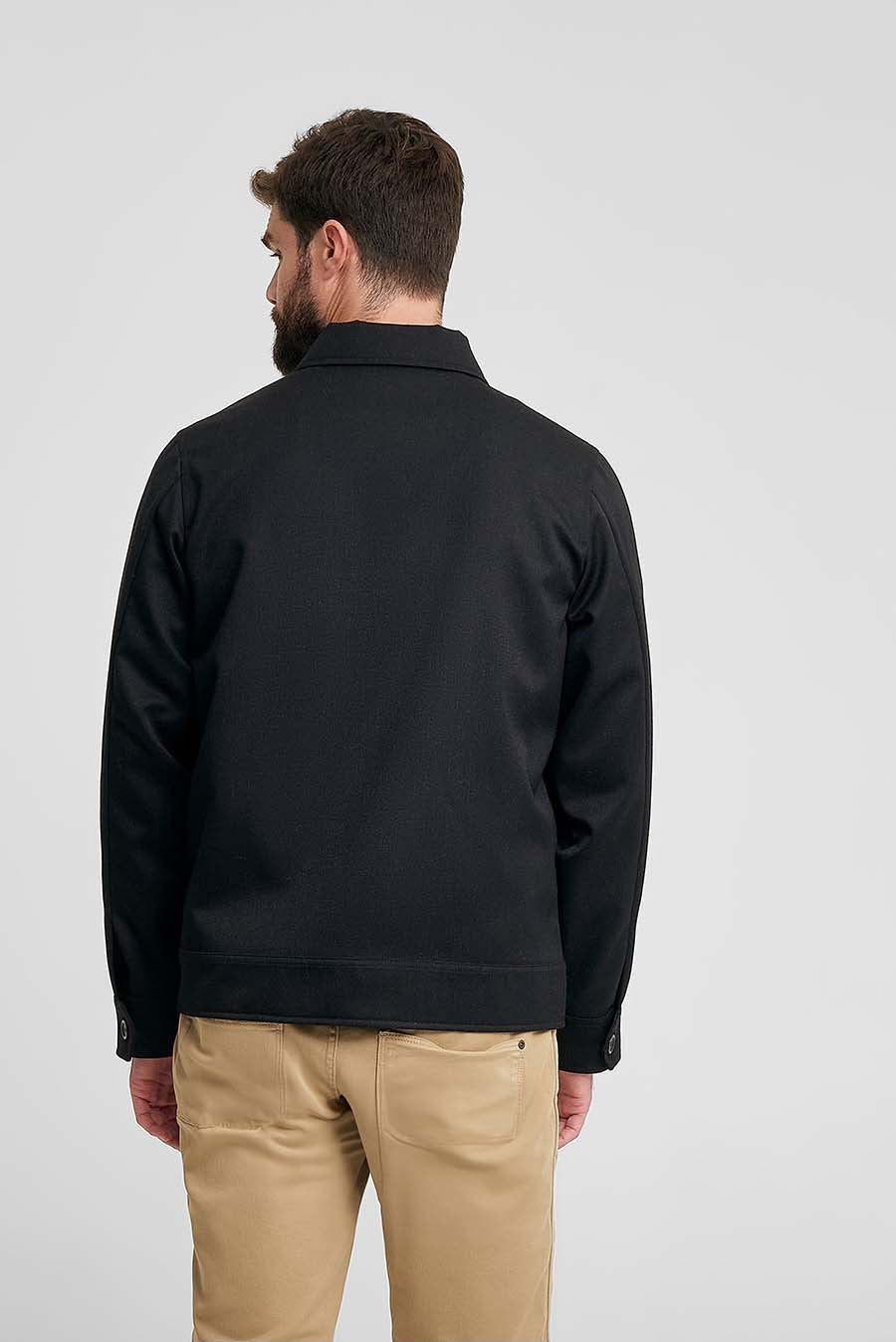 Casaca Wallstreet De Lana & Baby Alpaca Color Negro