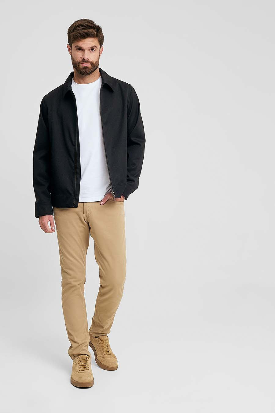 Casaca Wallstreet De Lana & Baby Alpaca Color Negro